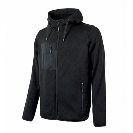 FELPA FULL ZIP 310 GR/MQ TG.L BLACK CARBON U-POWER RAINBOW