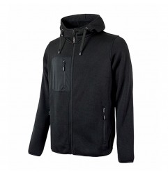 FELPA FULL ZIP 310 GR/MQ TG.M BLACK CARBON U-POWER RAINBOW