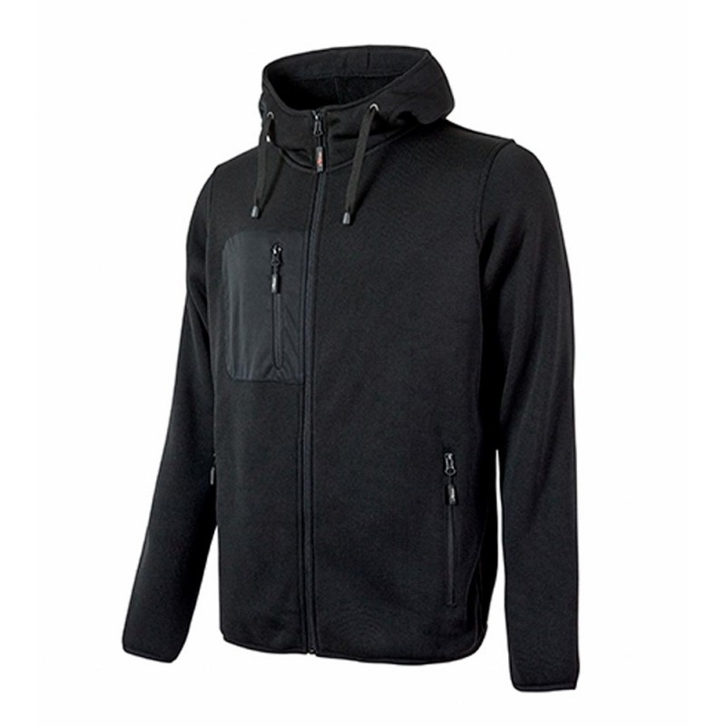 FELPA FULL ZIP 310 GR/MQ TG.M BLACK CARBON U-POWER RAINBOW