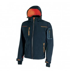 GIACCA IMPERMEABILE TG.2XL 320GR/MQ IN SOFTSHELL DEEP BLUE U-POWER SPACE