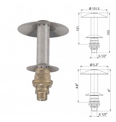 MISCELATORE INOX PER POLVERI D.3/4" 006830