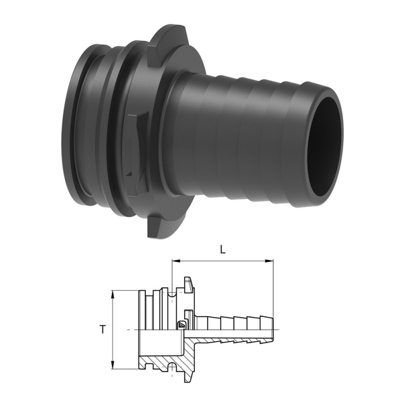 RACCORDO PORTAGOMMA DRITTO T3M D.10 1091310