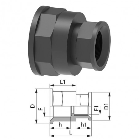 RIDUZIONE F-F 1/2"-1/4" 2352020