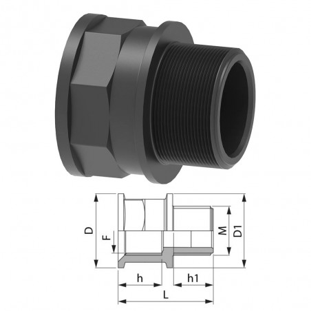 MANICOTTO M-F 1/2"-1/2" 2452022