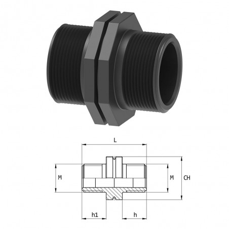 NIPPLO 1/2" SIMMETRICO 2502020