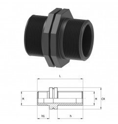 NIPPLO 1/2" FILETTO LUNGO 2502021