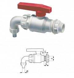 VALVOLA A SFERA 1"M FL CURVA D.14 ENOLOGICA 4562481