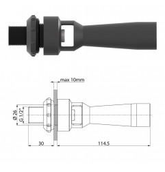 AGITATORE IDRAULICO FISSO DRITTO DIAMETRO 1.2 502020