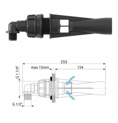 AGITATORE IDRAULICO CURVO UGELLO 3 5022033