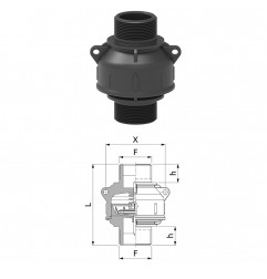 VALVOLA DI FONDO 1"1/4 M-1"1/4 M 5042015