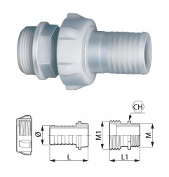 RACCORDO DRITTO IN 3 PEZZI 3/4" X 20 626320