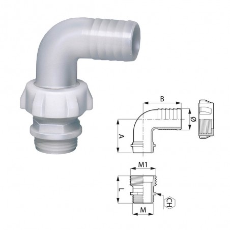 RACCORDO CURVO IN 3 PEZZI 3/4" X 25 627325