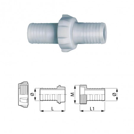 RACCORDO COMPLETO DRITTO/DRITTO D.25 628425