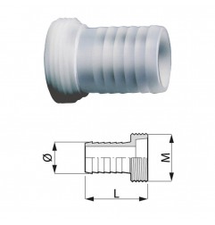 RACCORDO DRITTO D.40 FILETTO MASCHIO 52X3 628640.040