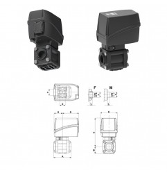 ELETTROVALVOLA SFERA 2 VIE 1"1/4F UHMW CAN  853B04A55E