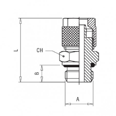 RACCORDO DRITTO M.6X1 A CALZAMENTO TUBO 6X4