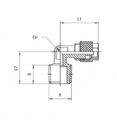 RACCORDO A L M.1/8 A CALZAMENTO TUBO 10X8