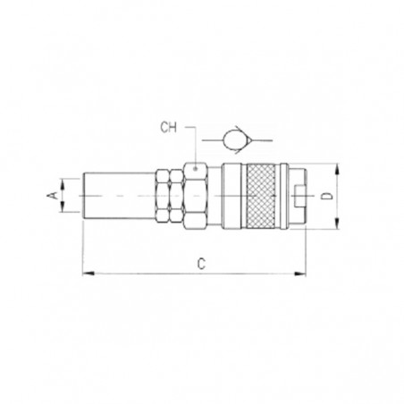 MULTIPRESA PER TUBO 6X14 SERIE ITALIANA