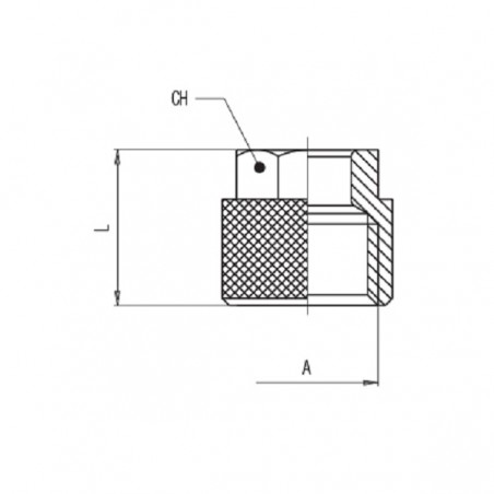 DADO M10X1 A CALZAMENTO TUBO 6/4