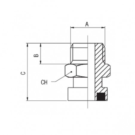 RACCORDO MASCHIO 1/4 CON BAIONETTA