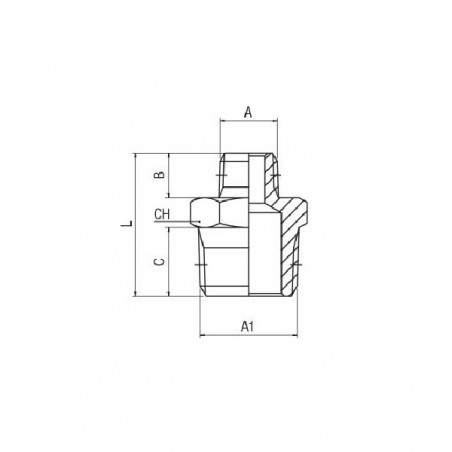 NIPLO CONICO 1/8 X 3/8