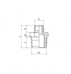 NIPLO CONICO 1/4 X 3/8