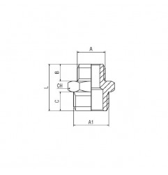 NIPLO CILINDRICO 1/4-3/8