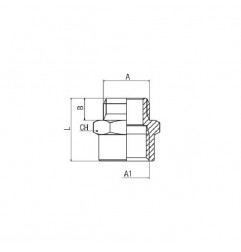 RIDUZIONE CILINDRICA M.M5 X F.1/8