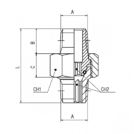 NIPLO CONICO 3PZ 1/4"