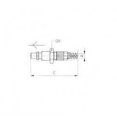 INNESTO ATTACCO CALZAMENTO CON MOLLA TUBO 12X10