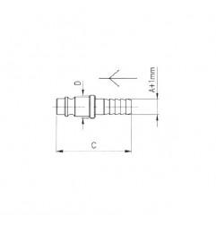 INNESTO CON ATTACCO A RESCA 8MM