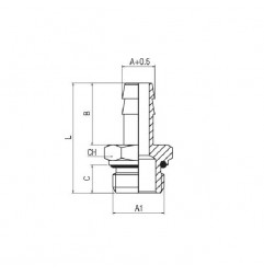 PORTAGOMMA M.1/4 CILINDRICO RESCA T.6 CON O-RING