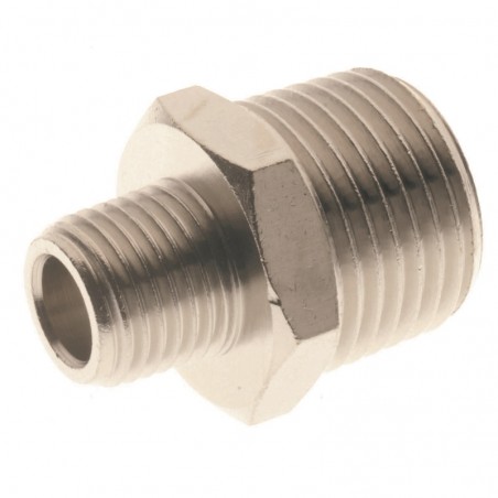 NIPLO CONICO 1/4 X 3/8 BSP IN OTTONE