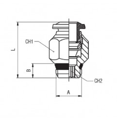 RACCORDO DRITTO M.1/8 AUTOMATICO TUBO 4