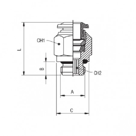 RACCORDO DRITTO M. M5 AUTOMATICO TUBO 3