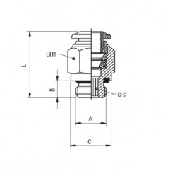 RACCORDO DRITTO M.1/4 AUTOMATICO TUBO 4