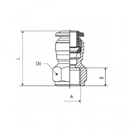 RACCORDO DIRITTO F.1/8 AUTOMATICO TUBO 4