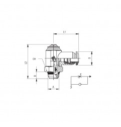 REGOLATORE ORIENTABILE 1/8XT6 X CILINDRO UNID. CACCIAVITE