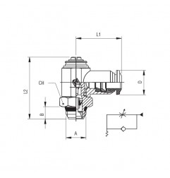 REGOLATORE ORIENTABILE 1/8XT8 X VALVOLA UNID. CACCIAVITE