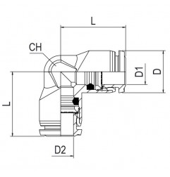 RACCORDO L AUTOMATICO T 6 TECNOPOLIMERO