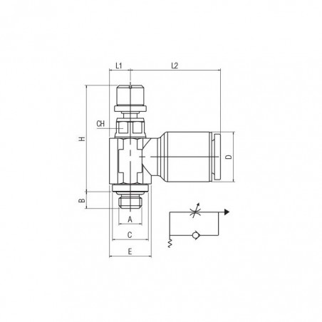 REGOLATORE ORIENTABILE 3/8"XT.12 X CILINDRO UNID. MANUALE