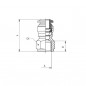 RACCORDO DIRITTO AUTOMATICO F.1/4 TUBO 8 SPINTORE METALLO