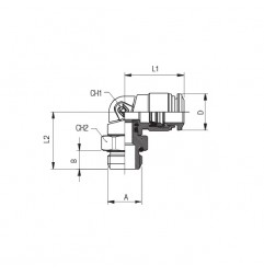 RACCORDO A L AUTOMATICO M.M5 CILINDRICO ORIENTABILE TUBO 4 SPINTORE METALLO