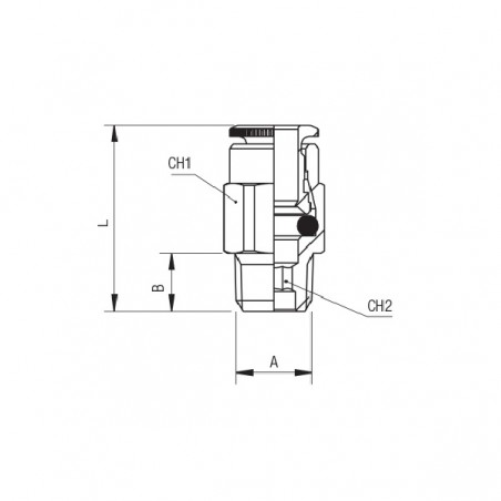 RACCORDO DIRITTO AUTOMATICO M.M6X1 CONICO TUBO 4 ALTA PRESSIONE