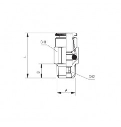 RACCORDO DIRITTO AUTOMATICO M.M8X1 CONICO TUBO 4 ALTA PRESSIONE