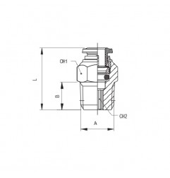 RACCORDO DIRITTO AUTOMATICO M.1/8 CONICO TUBO 6 INOX