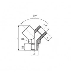 RACCORDO Y F-M-F 1/4