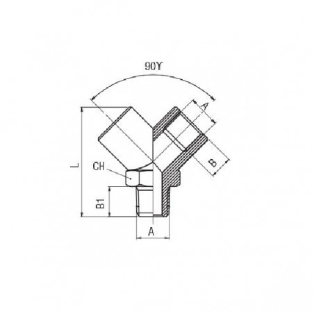 RACCORDO Y F-M-F 1/4
