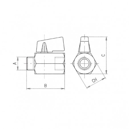 VALVOLA A SFERA M.F. 1/4