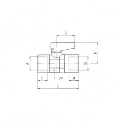VALVOLA A SFERA F.F. 1/8 ISO7